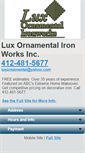 Mobile Screenshot of luxironworks.com